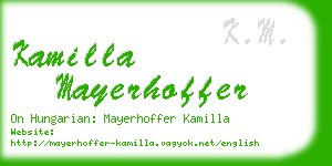 kamilla mayerhoffer business card